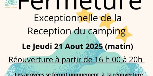 HORAIRES CAMPING BET